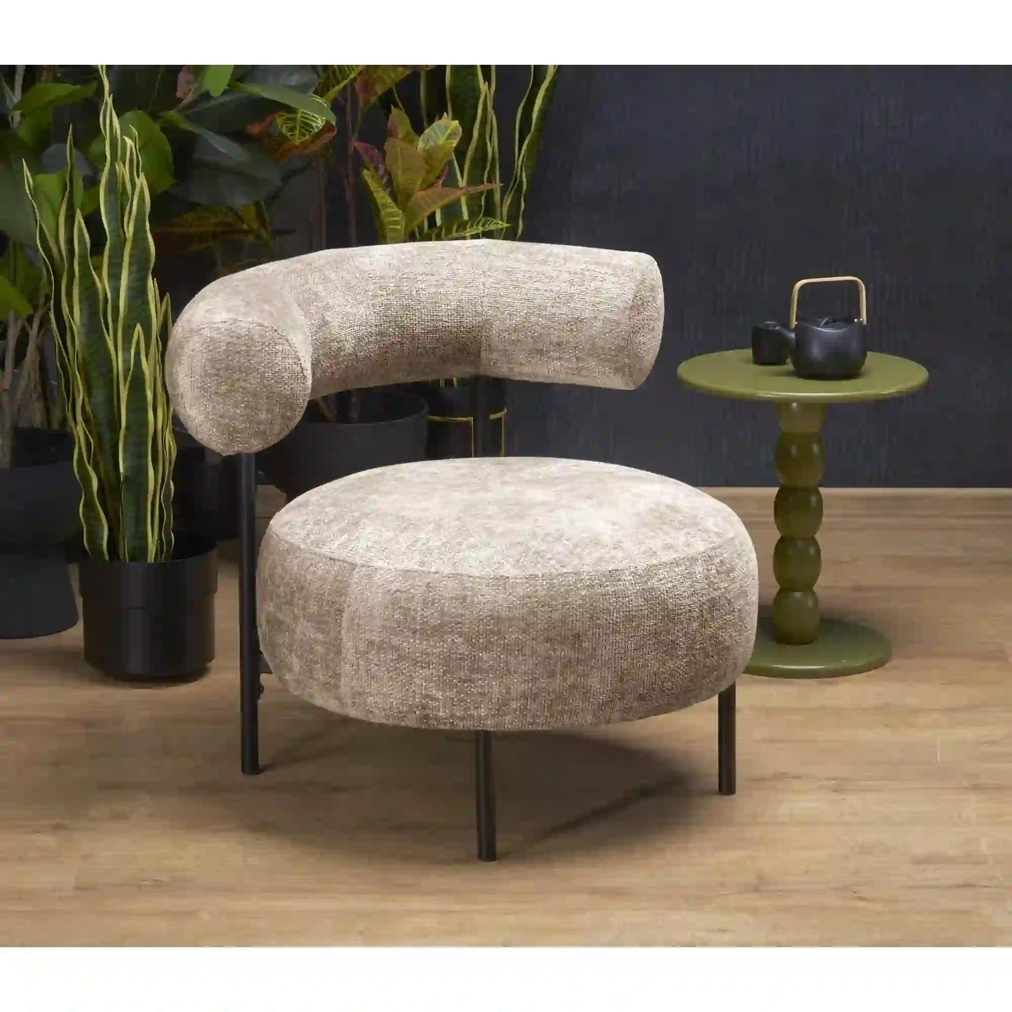 Fotoliu HAZARD, stofa clasica bej - Haga 30, 90x82x72 cm