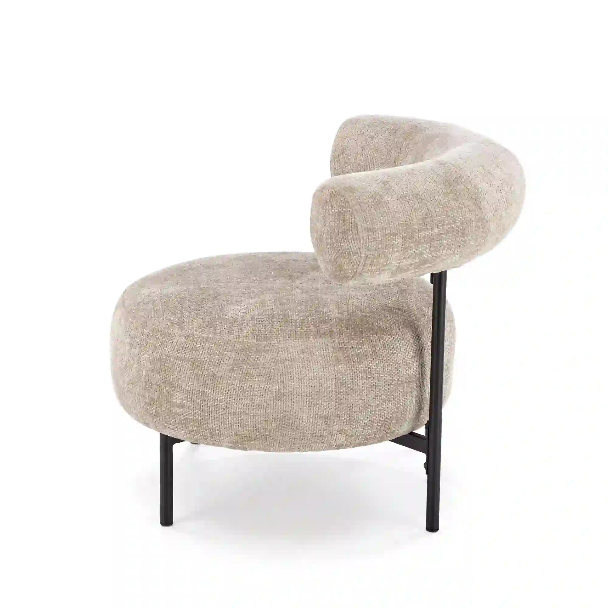 Fotoliu HAZARD, stofa clasica bej - Haga 30, 90x82x72 cm