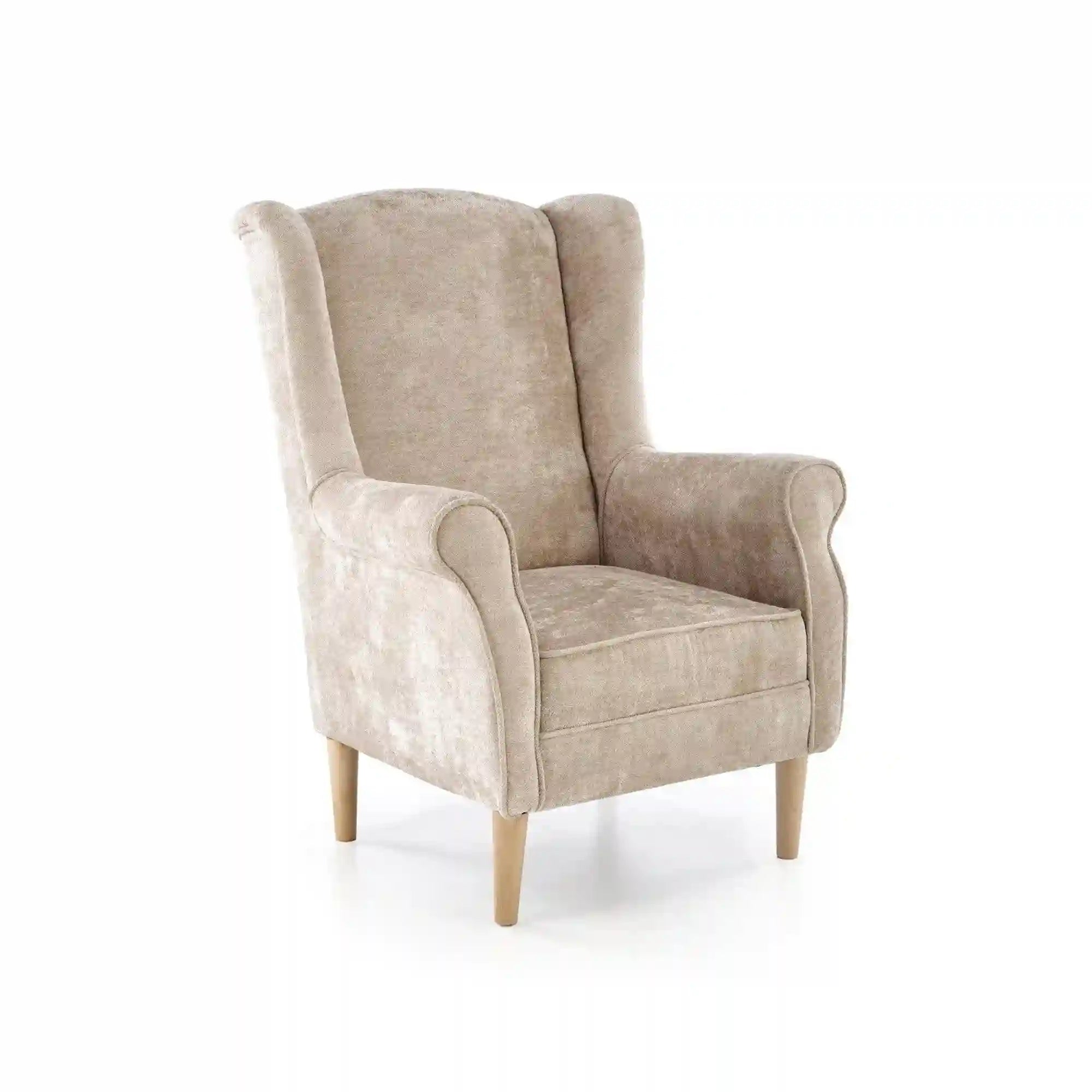 Fotoliu HERMES, stofa bej - Markos 14/3, 80x80x110 cm