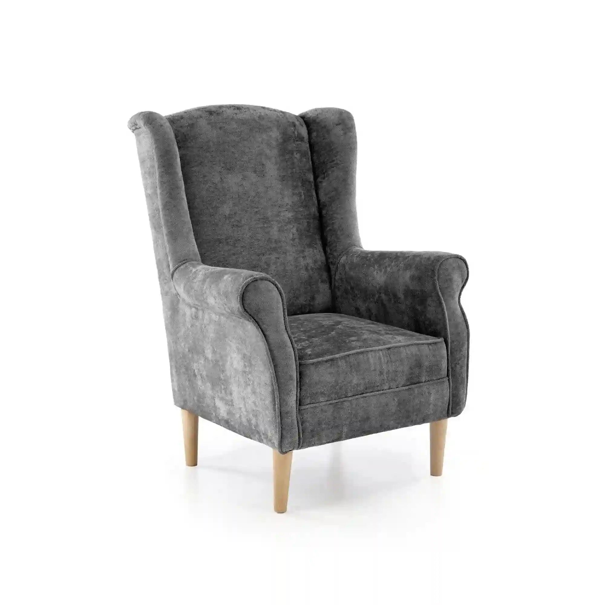 Fotoliu HERMES, stofa gri - Markos 14/22, 80x80x110 cm