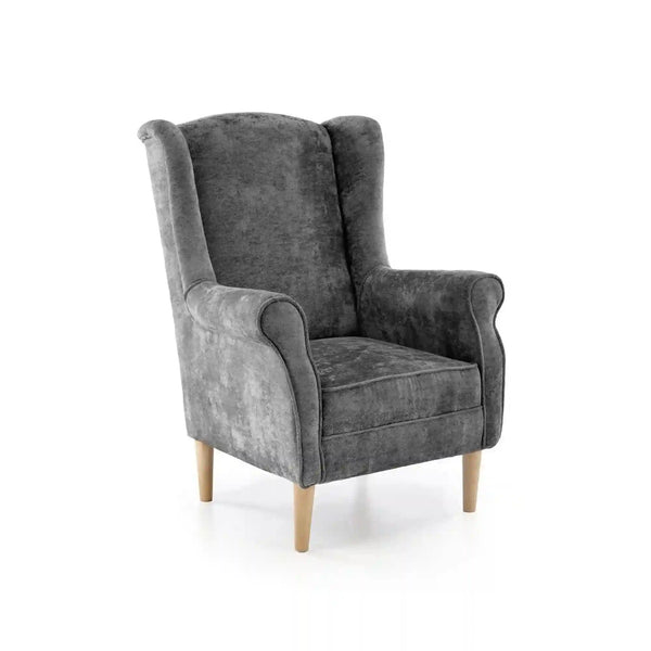 Fotoliu HERMES, stofa gri - Markos 14/22, 80x80x110 cm