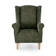 Fotoliu HERMES, stofa verde olive - Markos 14/12, 80x80x110 cm