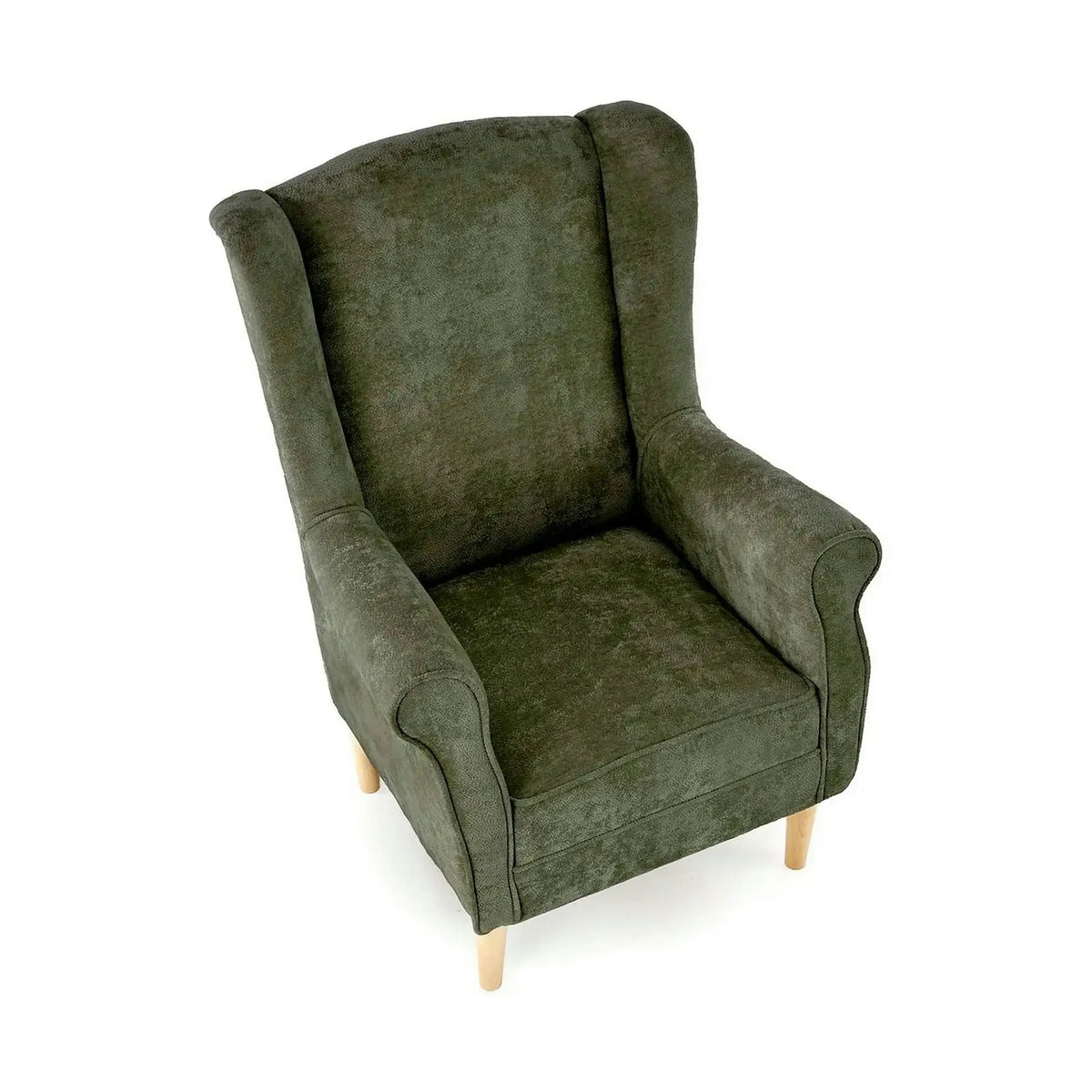 Fotoliu HERMES, stofa verde olive - Markos 14/12, 80x80x110 cm