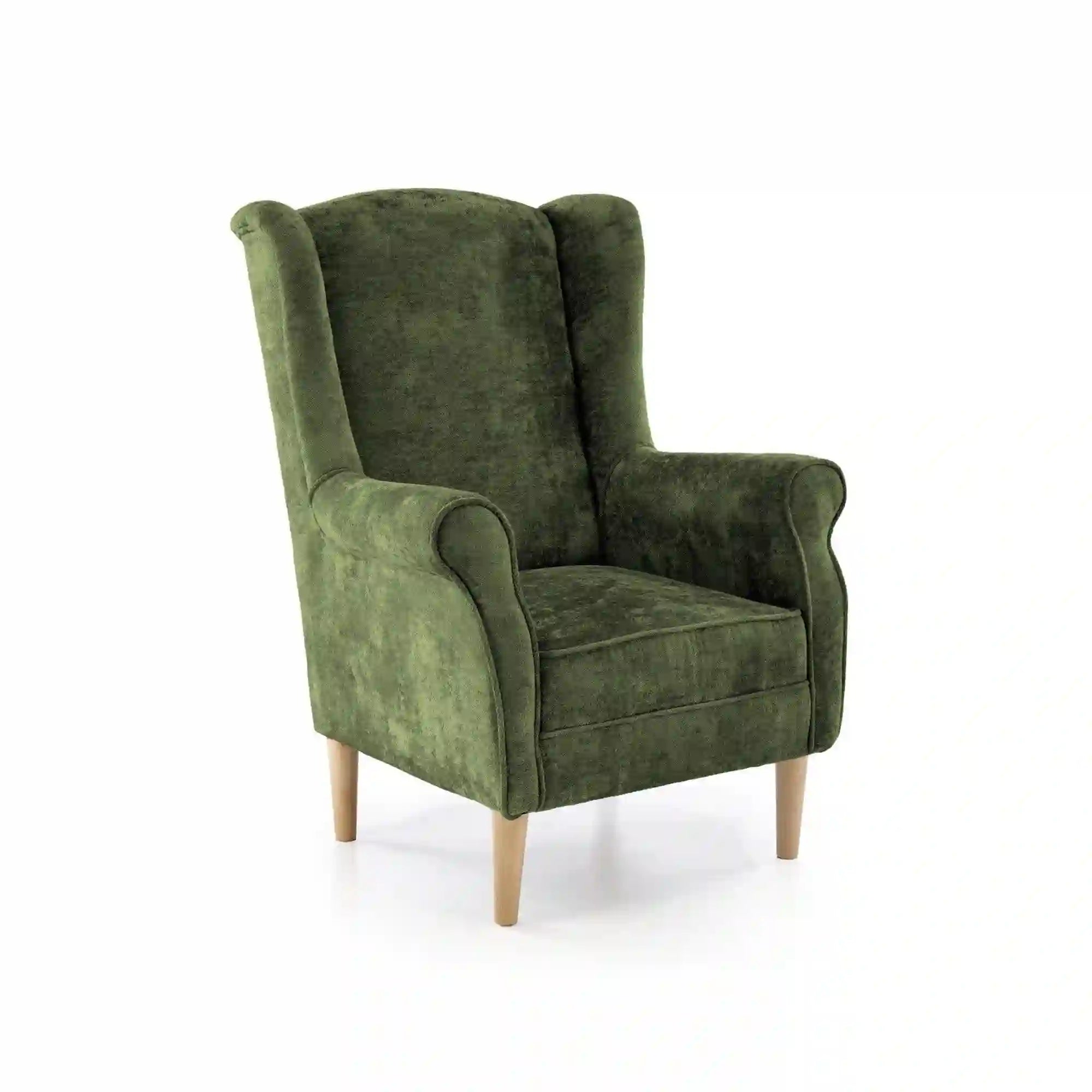 Fotoliu HERMES, stofa verde olive - Markos 14/12, 80x80x110 cm