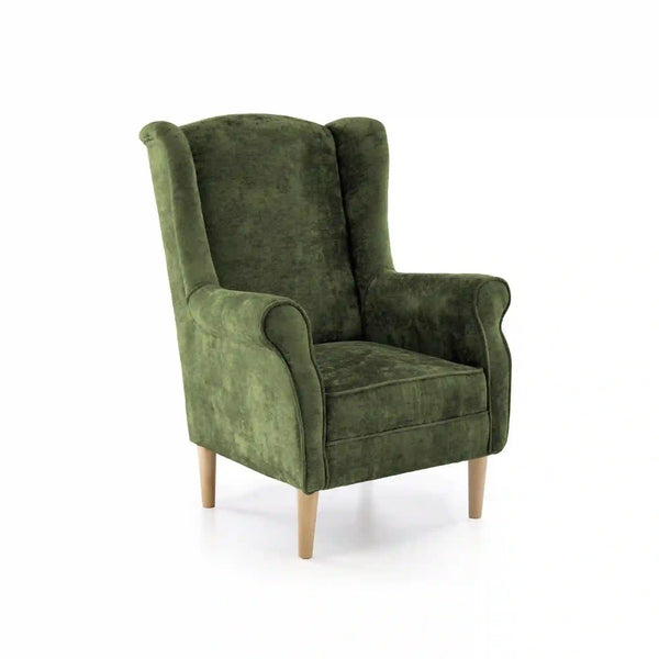 Fotoliu HERMES, stofa verde olive - Markos 14/12, 80x80x110 cm