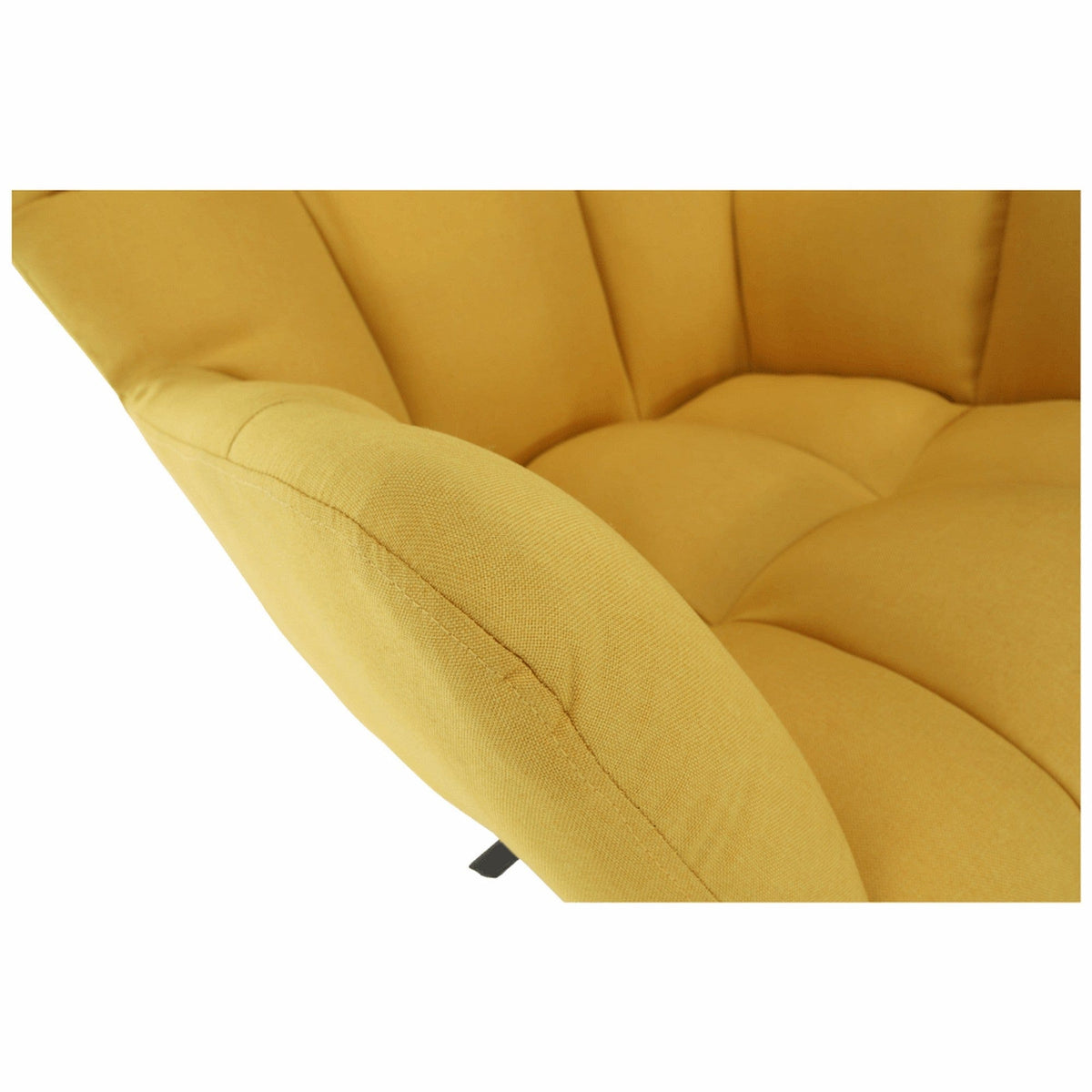 Fotoliu KOMODO, galben/negru, stofa clasica/metal, 67x72x97 cm