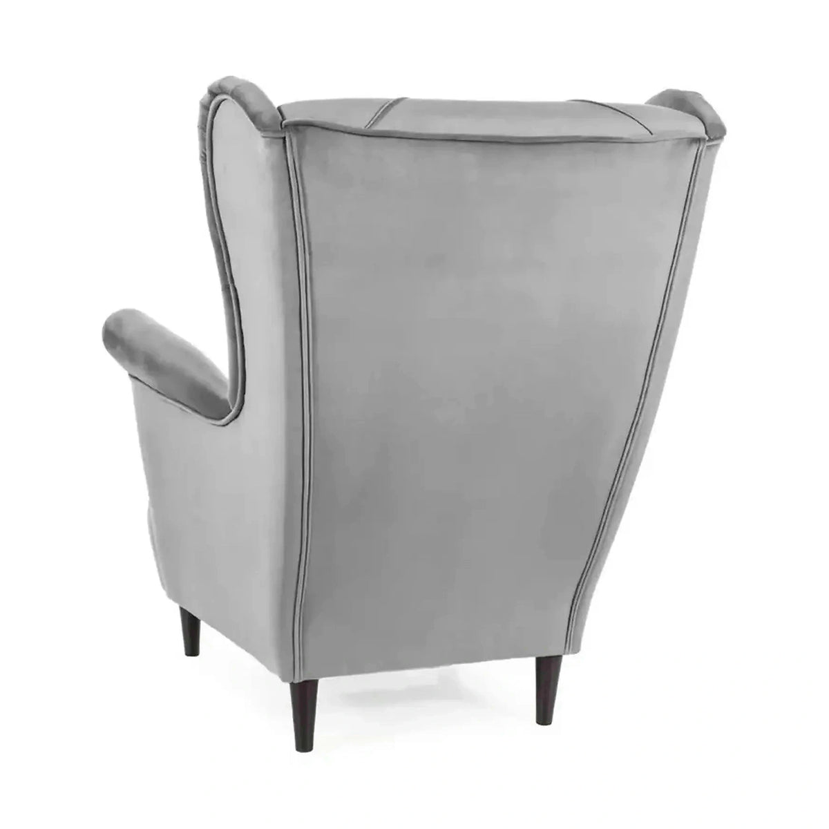 Fotoliu LADY, stofa catifelata gri - Bluvel 14, 82x92x101 cm