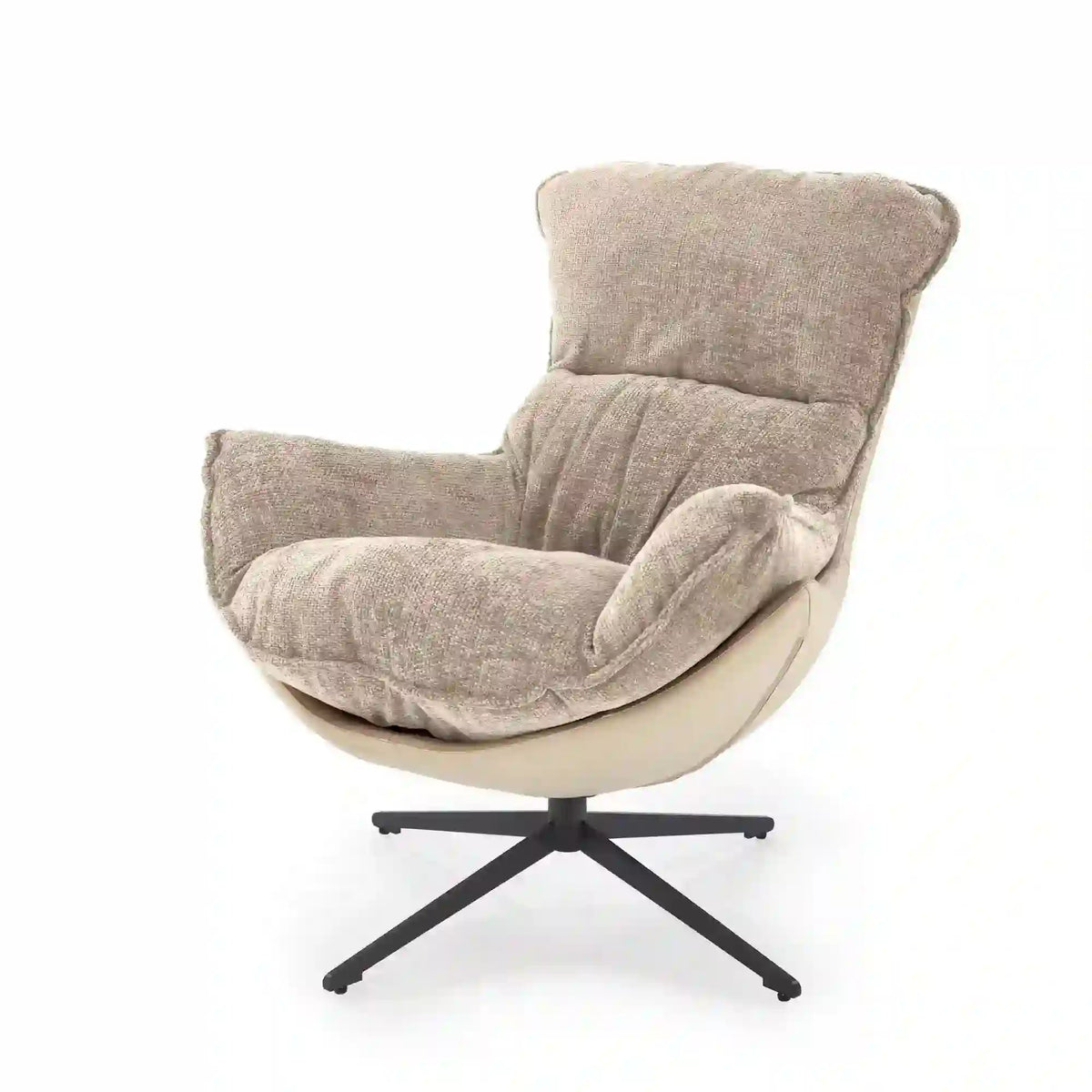 Fotoliu LOBSTER, stofa clasica bej- Haga 30, 90x97x92 cm