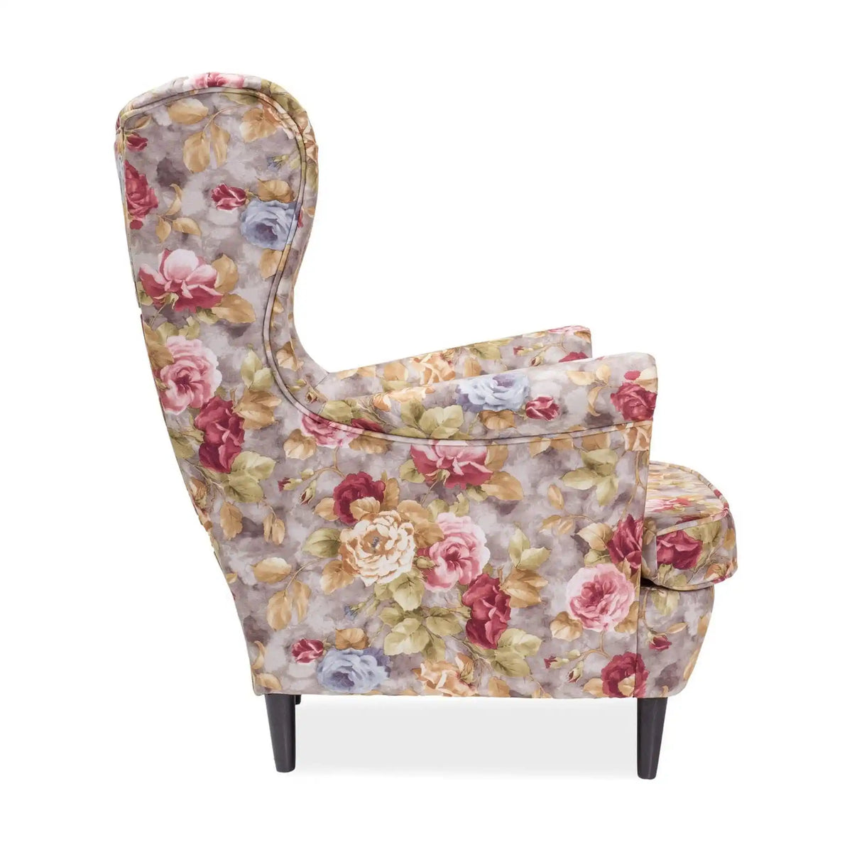 Fotoliu LORD WM 25, multicolor/wenge, stofa/lemn, 82x92x101 cm