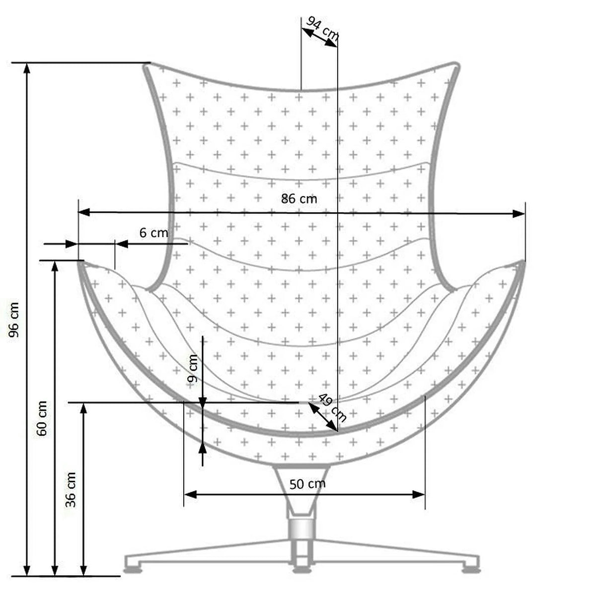 Fotoliu LUXOR, verde/crom, piele ecologica/otel inoxidabil, 86x84x96 cm
