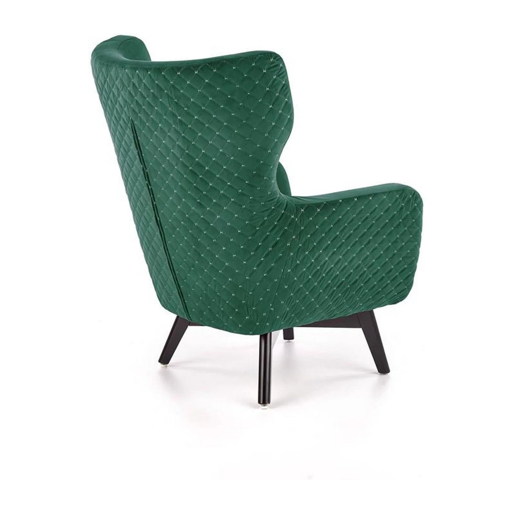 Fotoliu MARVEL, verde/negru, stofa catifelata, 75x83x103 cm