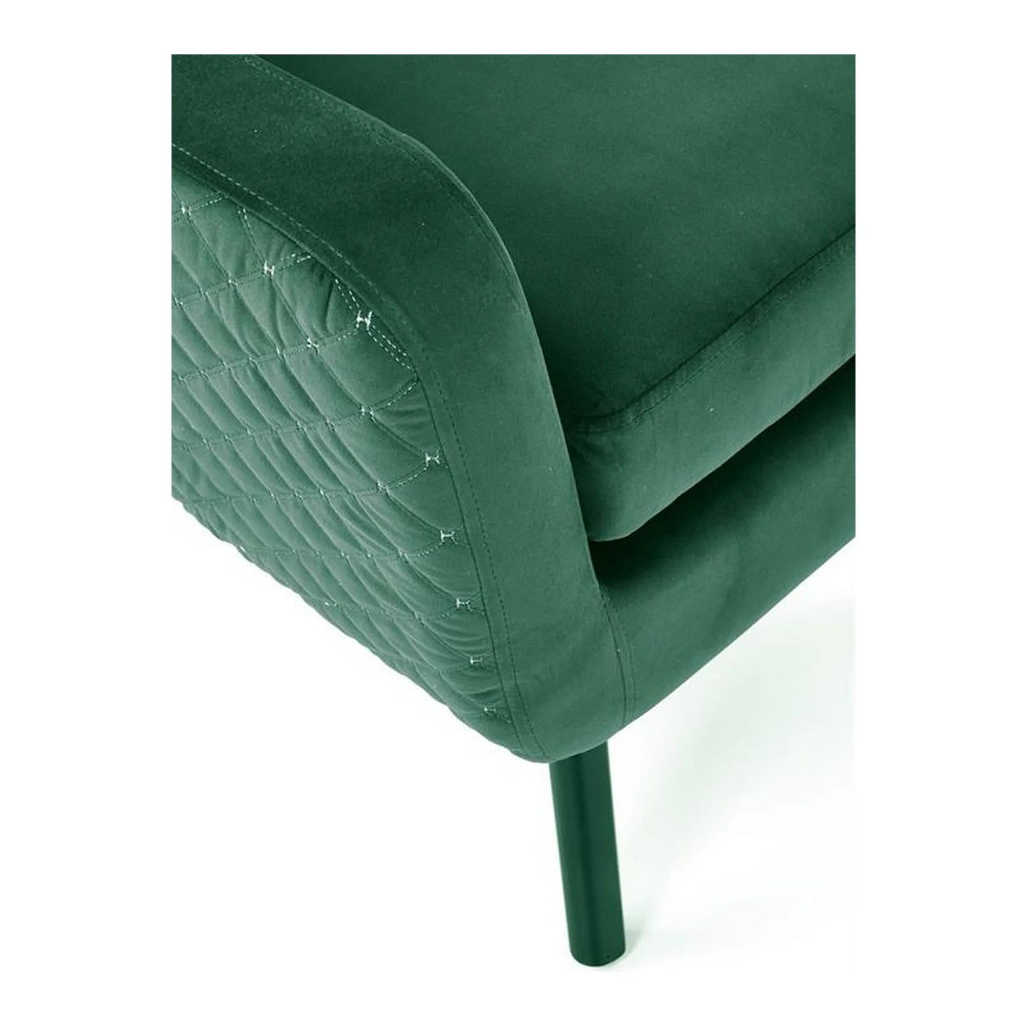 Fotoliu MARVEL, verde/negru, stofa catifelata, 75x83x103 cm