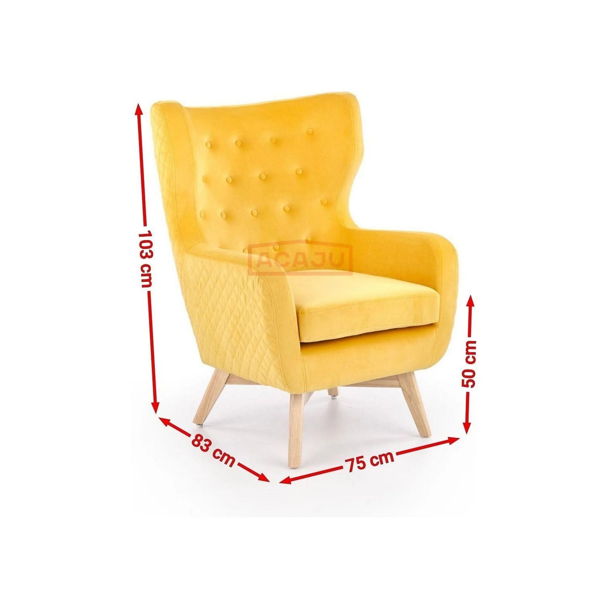 Fotoliu MARVEL, visiniu/negru, stofa catifelata/lemn, 75x83x103 cm