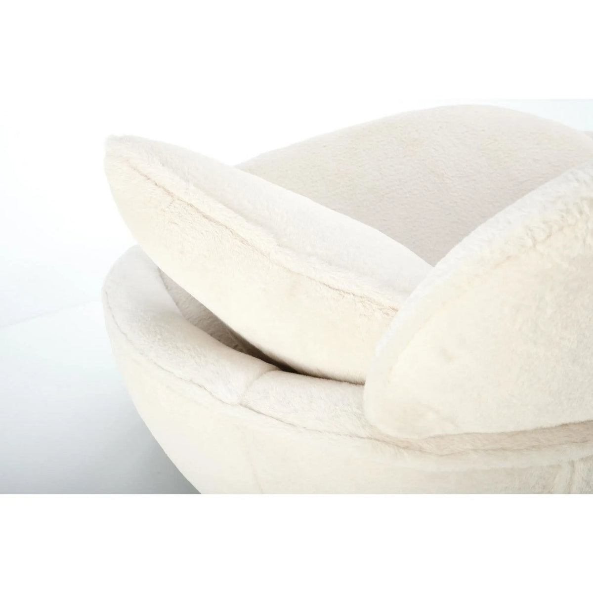 Scaun de relaxare modern MERRY, crem, stofa/otel, 80x90x95 cm