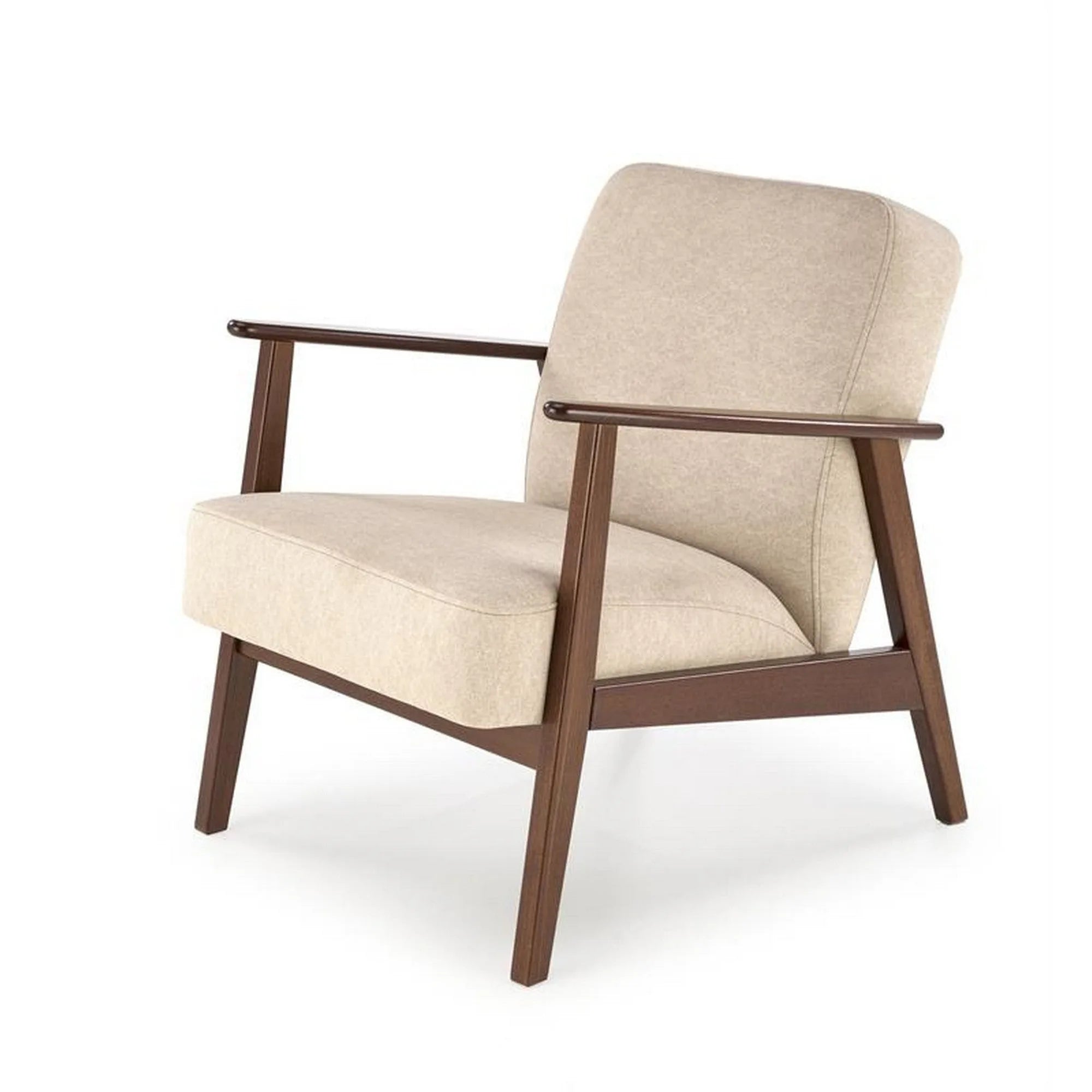 Fotoliu MILANO 1S, stofa catifelata bej - Castel 15, 65x77x77 cm