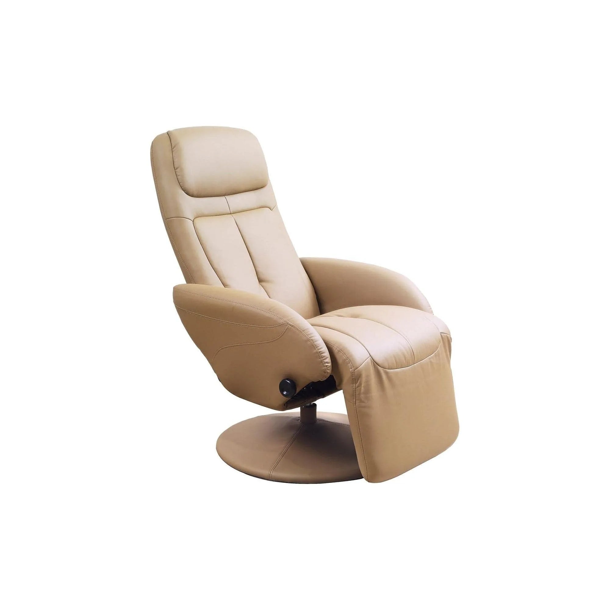 Fotoliu OPTIMA bej, piele ecologica/PVC, 77x80x139x84x101 cm