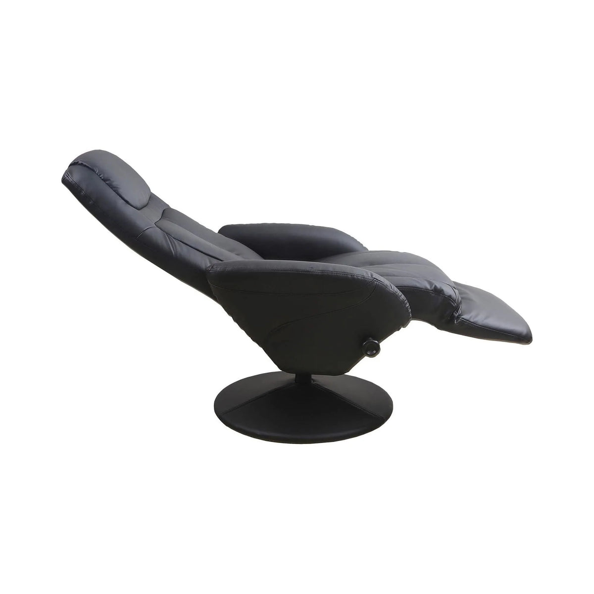 Fotoliu OPTIMA, negru, piele ecologica, 77x80/139x84/101 cm