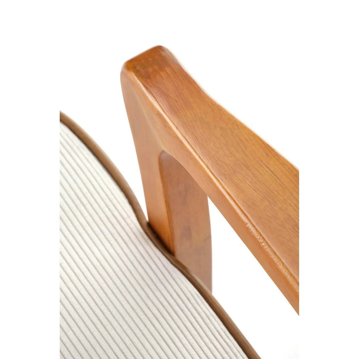 Fotoliu PASTORE, bej deschis/nuc deschis, stofa/lemn, 66x69x76 cm