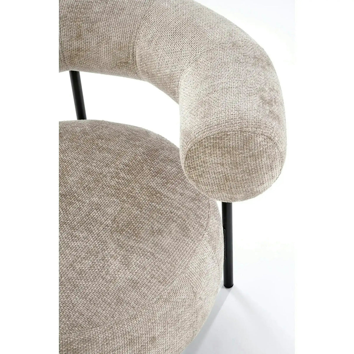 Fotoliu pentru living HAZARD, stofa clasica bej - Haga 30, 90x82x72 cm