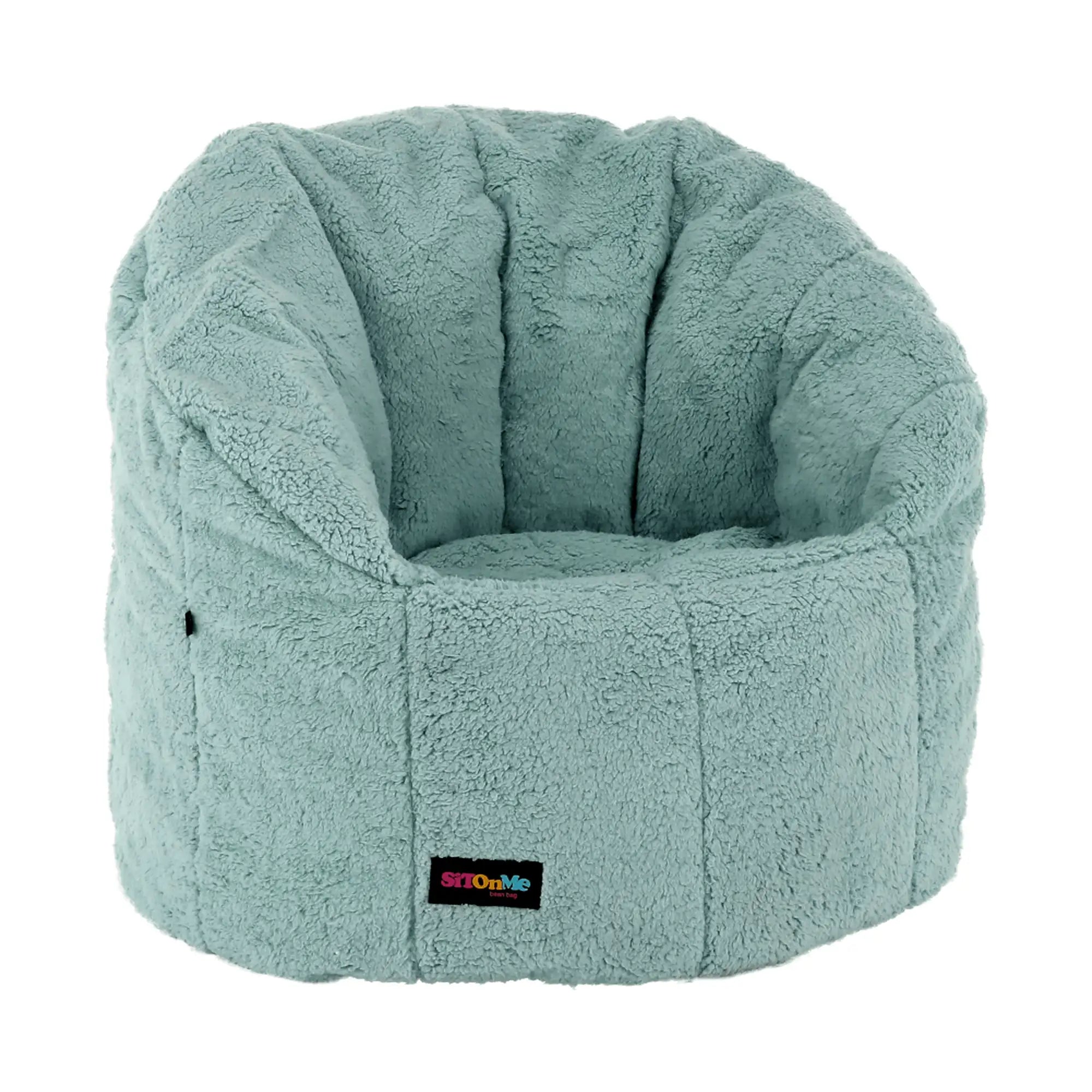 Fotoliu puf ALMERO, verde menta, material textil, 75x75 cm