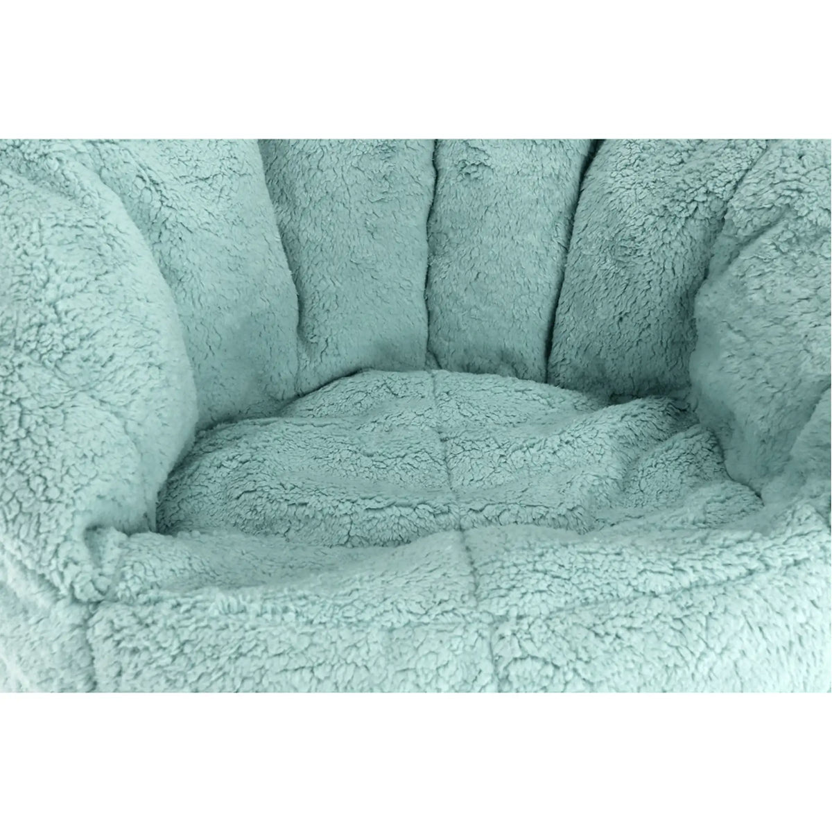 Fotoliu puf ALMERO, verde menta, material textil, 75x75 cm