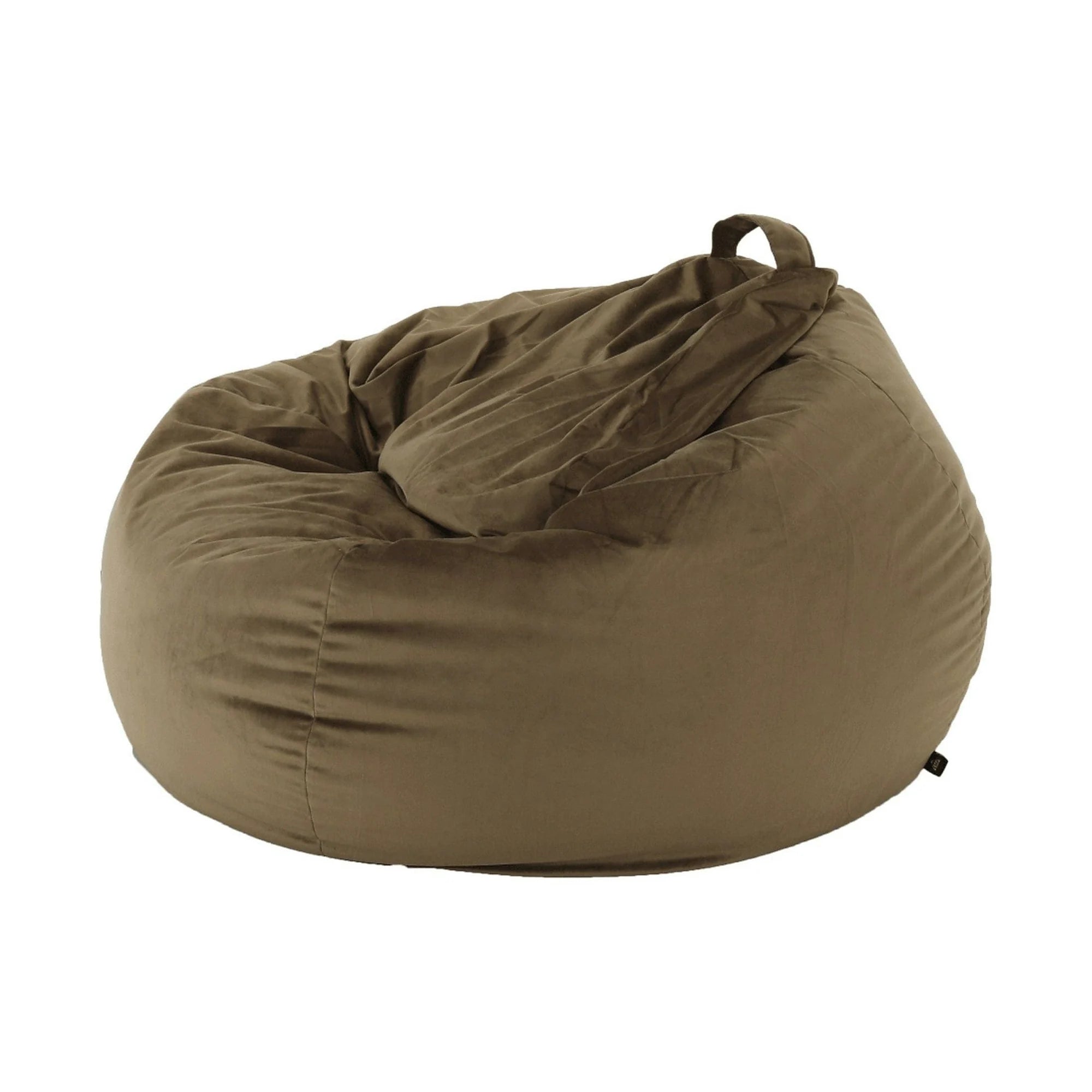 Fotoliu puf TRIKALO, maro taupe, material textil, 75x100 cm
