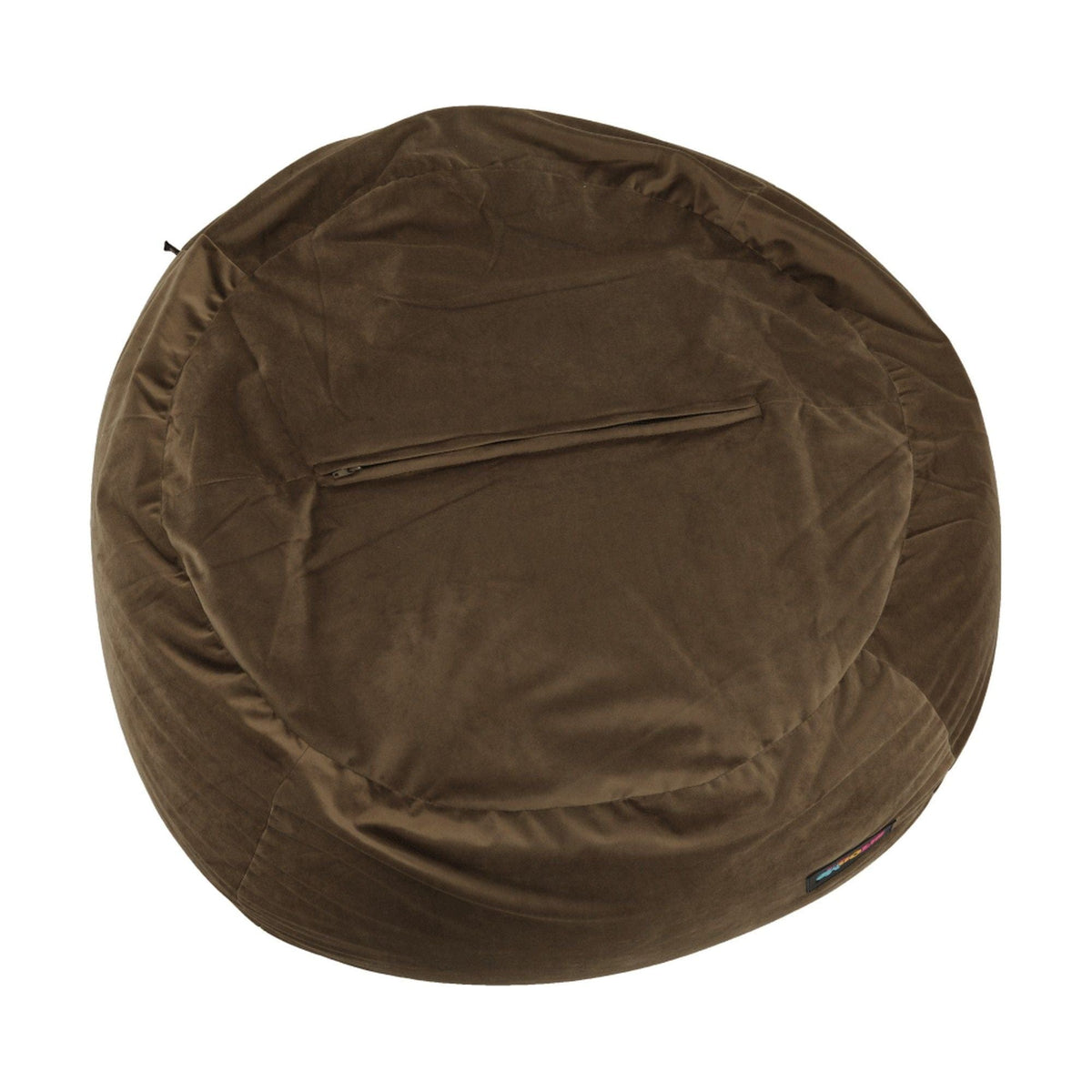 Fotoliu puf TRIKALO, maro taupe, material textil, 75x100 cm