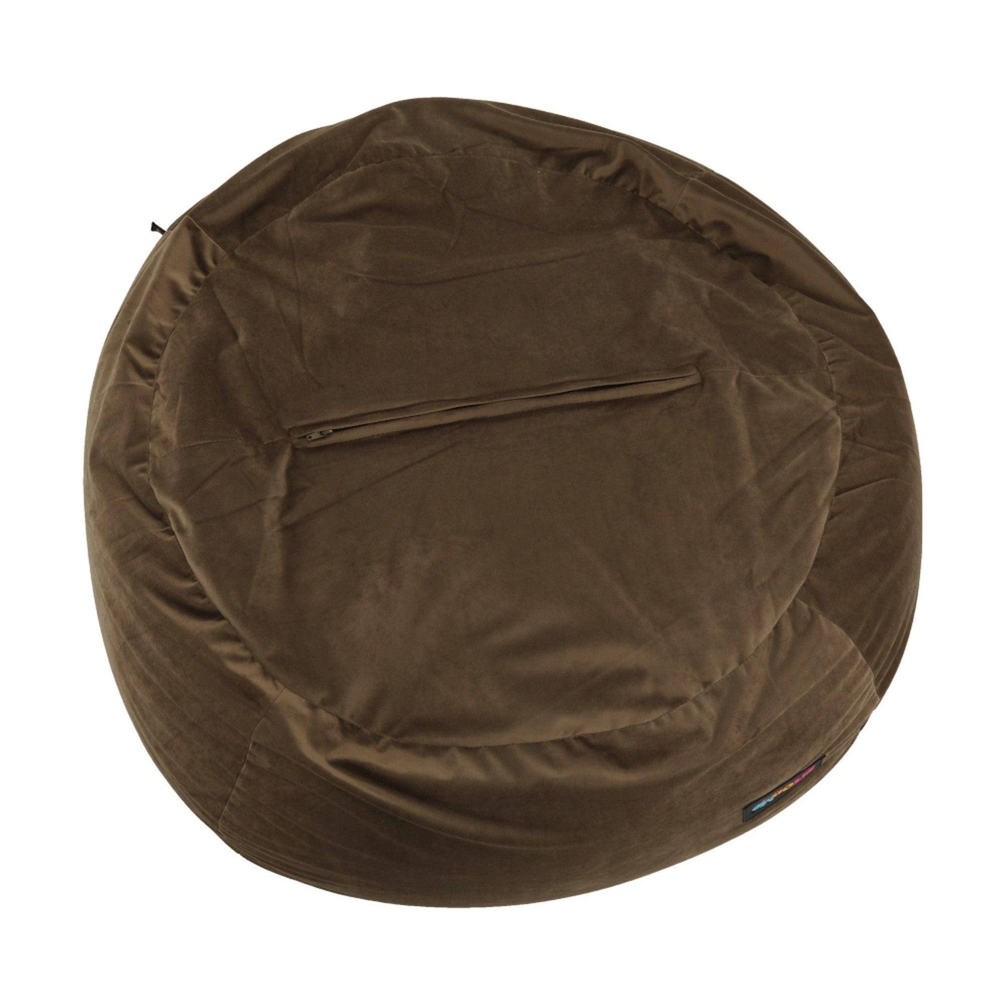 Fotoliu puf TRIKALO, maro taupe, material textil, 75x100 cm