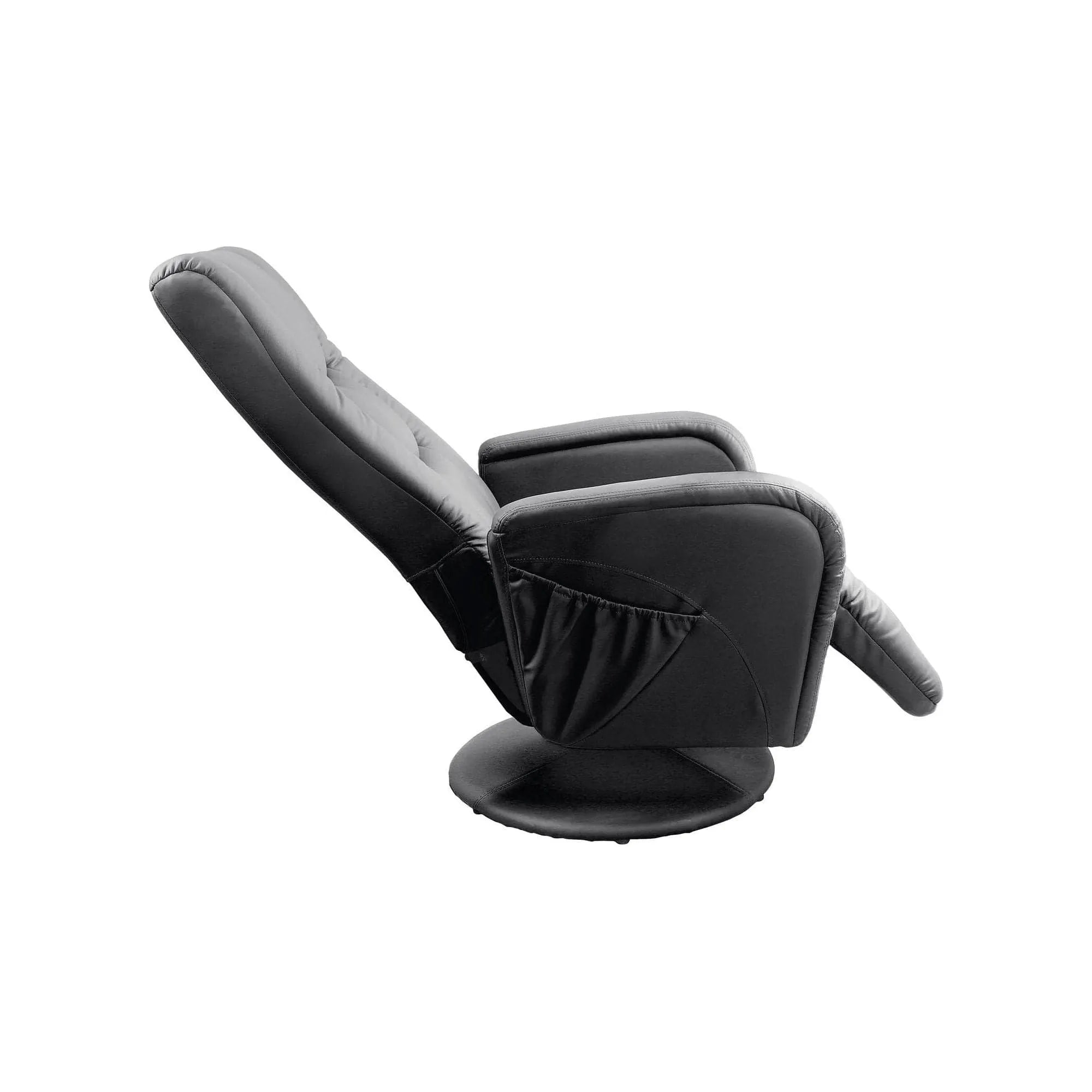 Fotoliu PULSAR, negru, piele ecologica/PVC, 68x85/135x85/106 cm