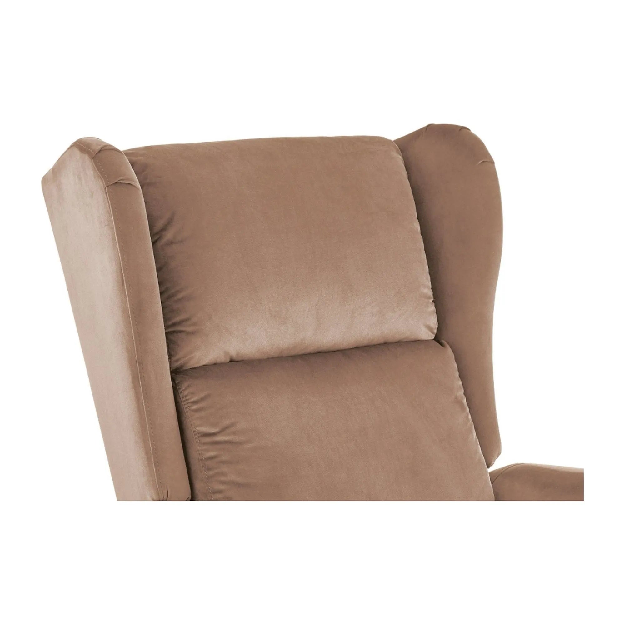 Fotoliu rabatabil AGUSTIN 2, bej/negru, stofa catifelata/metal, 75x92/160x83/107 cm