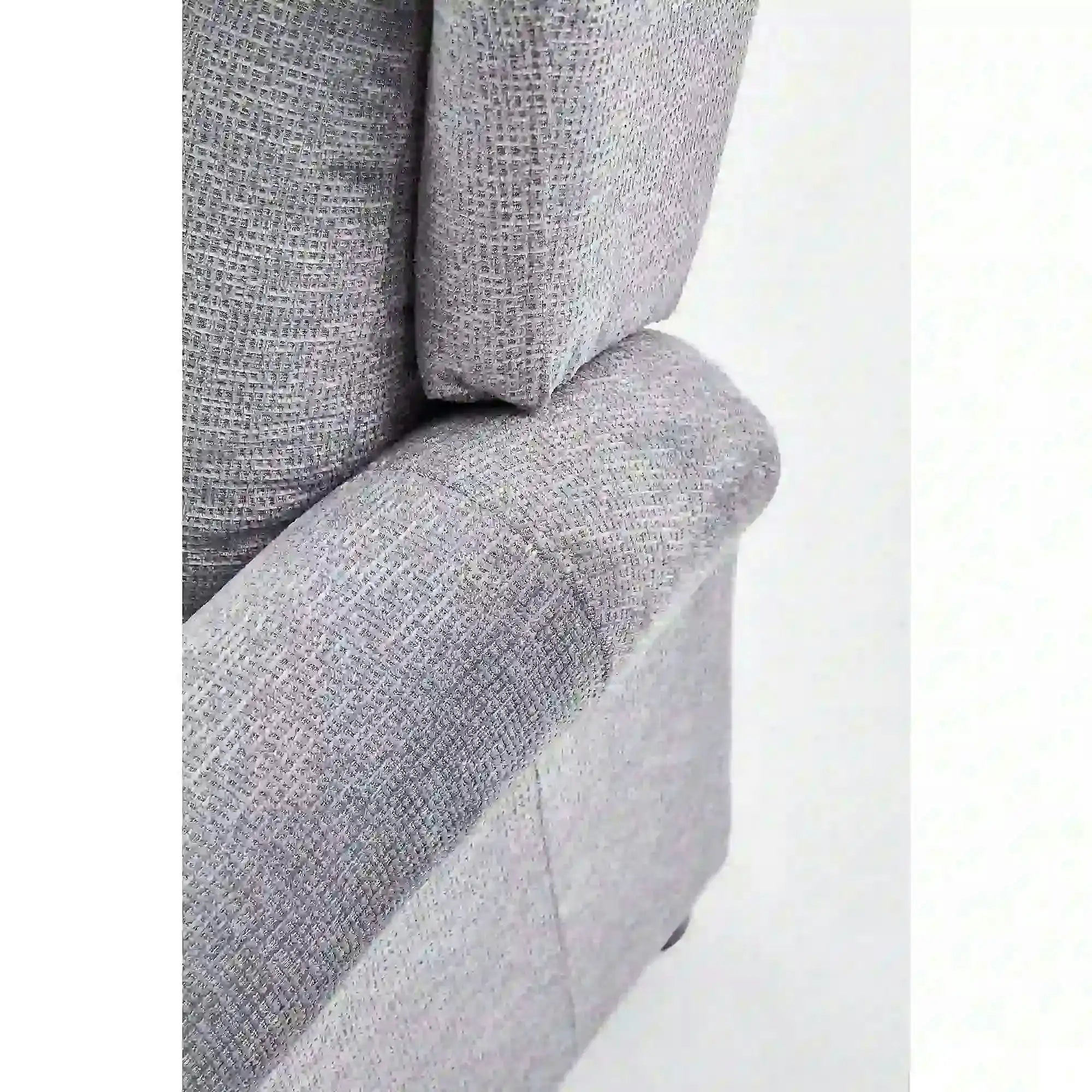 Fotoliu rabatabil AGUSTIN, gri/negru, stofa/plastic, 75x92/160x107/83 cm