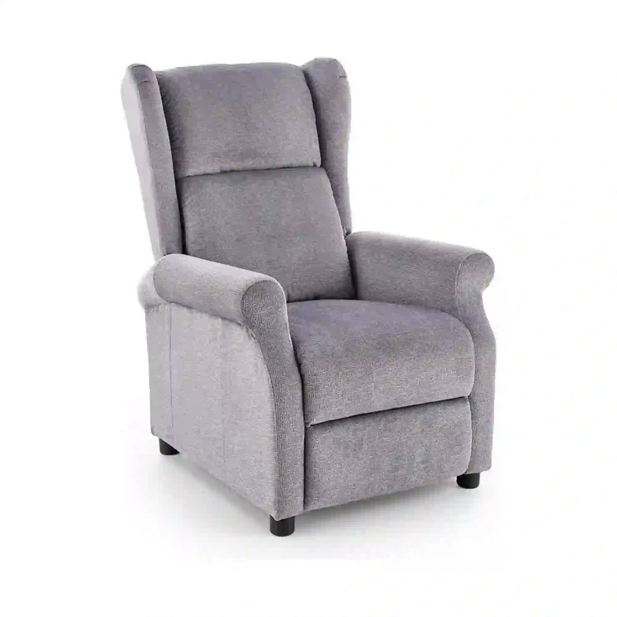 Fotoliu rabatabil AGUSTIN M, gri/negru, stofa/plastic, 75x92/160x83/107 cm