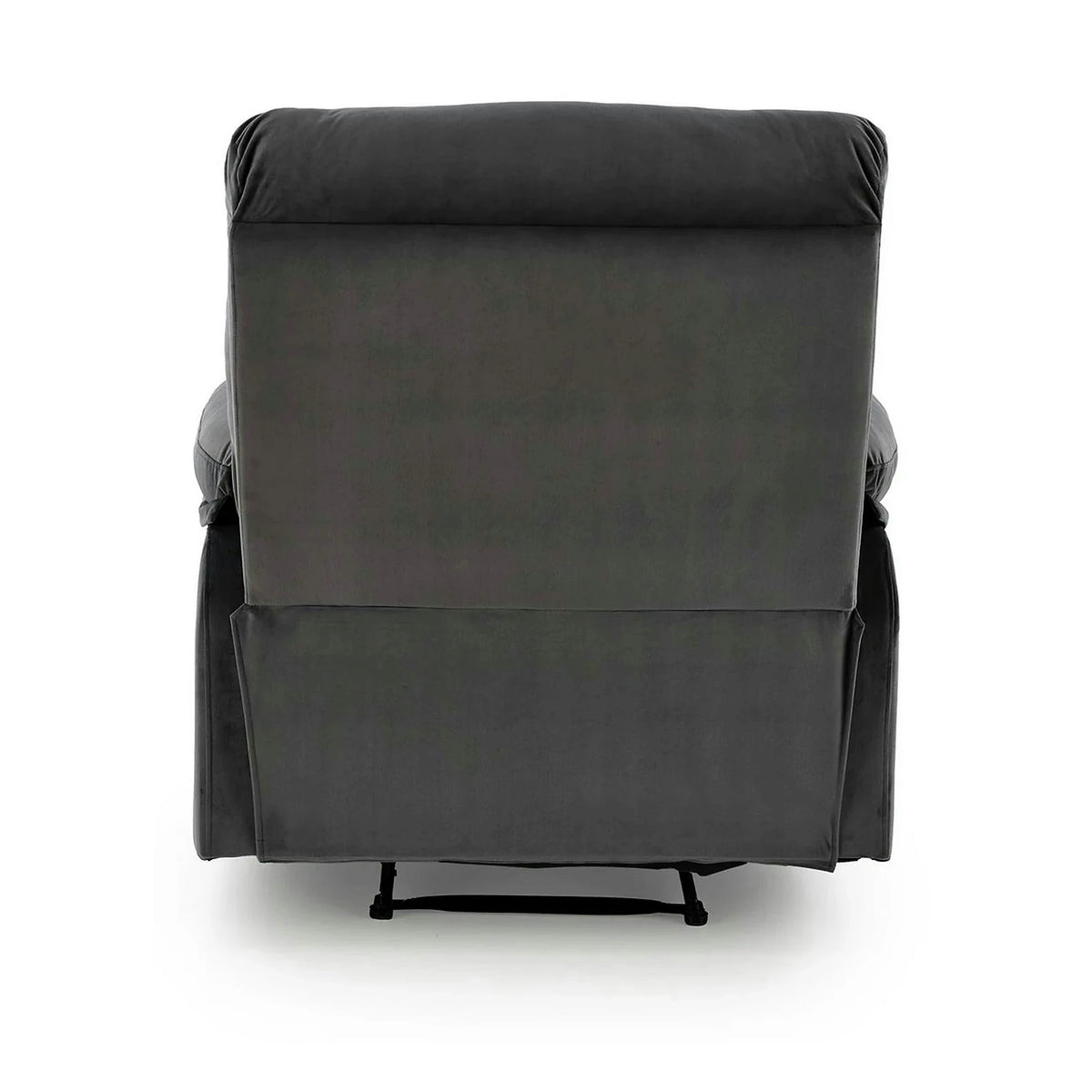 Fotoliu rabatabil DRAGER, negru, stofa catifelata/metal, 88x90/160x105 cm
