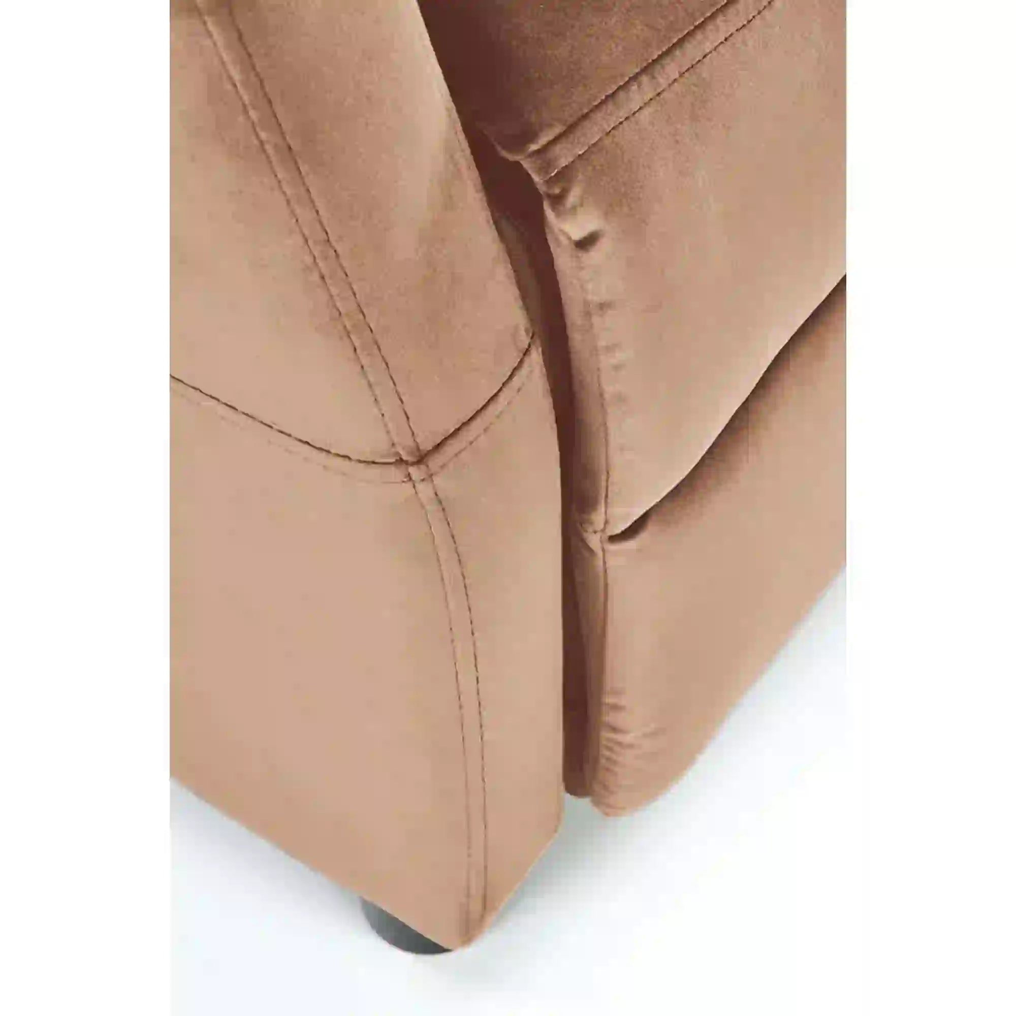 Fotoliu rabatabil FELIPE 2, bej/negru, stofa catifelata/metal, 64x84/135x103 cm