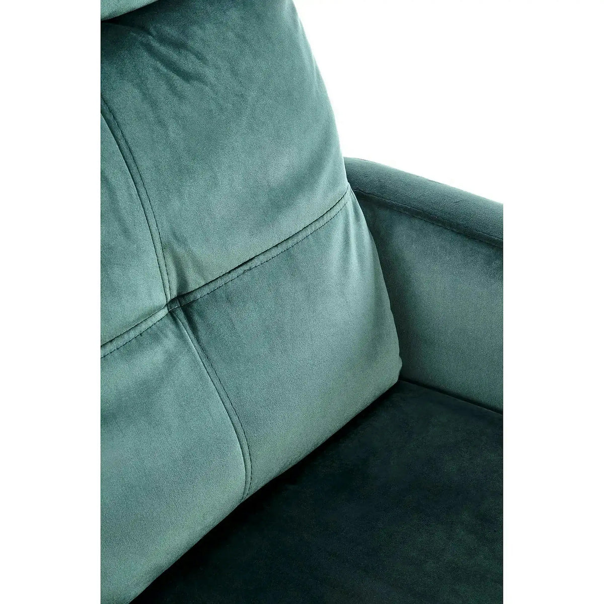 Fotoliu rabatabil FELIPE 2, verde inchis/negru, stofa catifelata/plastic, 64x84/135x103/76 cm