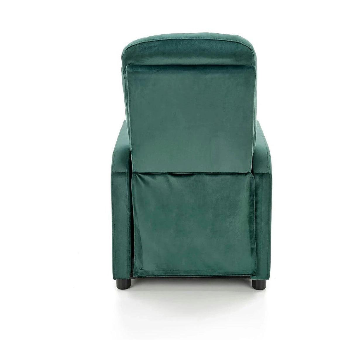 Fotoliu rabatabil FELIPE 2, verde inchis/negru, stofa catifelata/plastic, 64x84/135x103/76 cm
