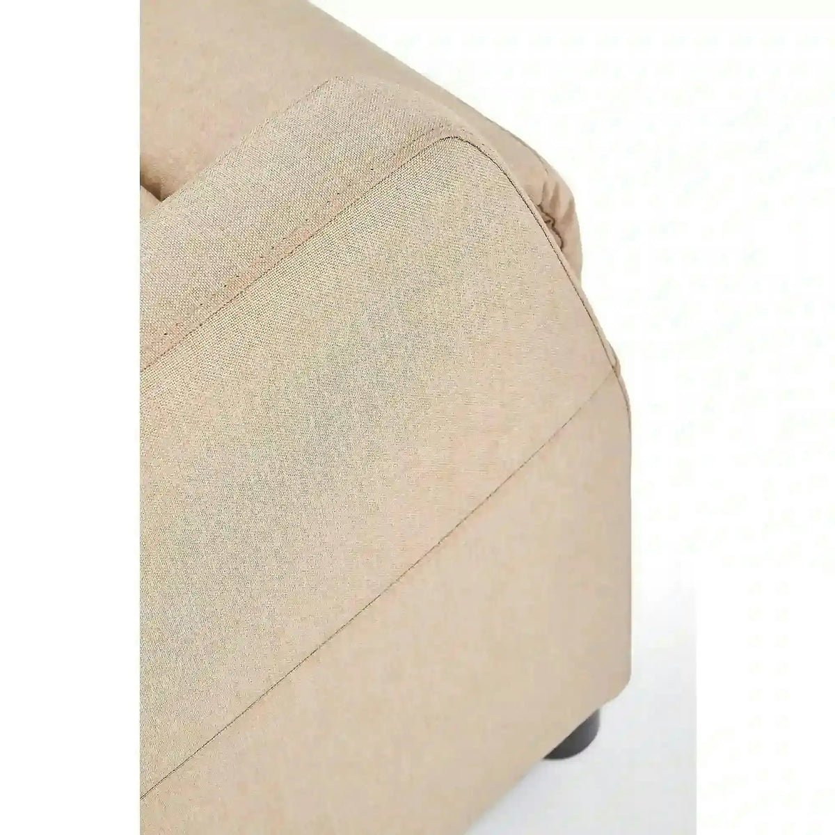 Fotoliu rabatabil FELIPE, bej/negru, stofa/plastic, 64x84/135x103/76 cm