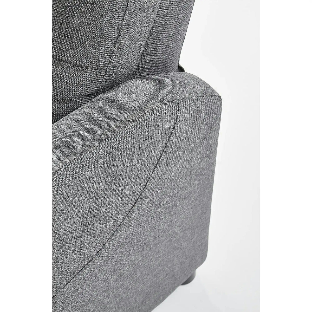 Fotoliu rabatabil FELIPE, gri inchis/negru, stofa/plastic, 64x84/135x103/76 cm