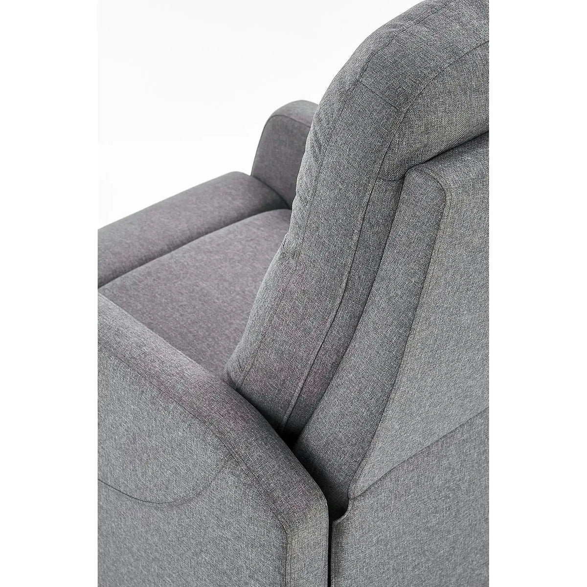 Fotoliu rabatabil FELIPE, gri inchis/negru, stofa/plastic, 64x84/135x103/76 cm