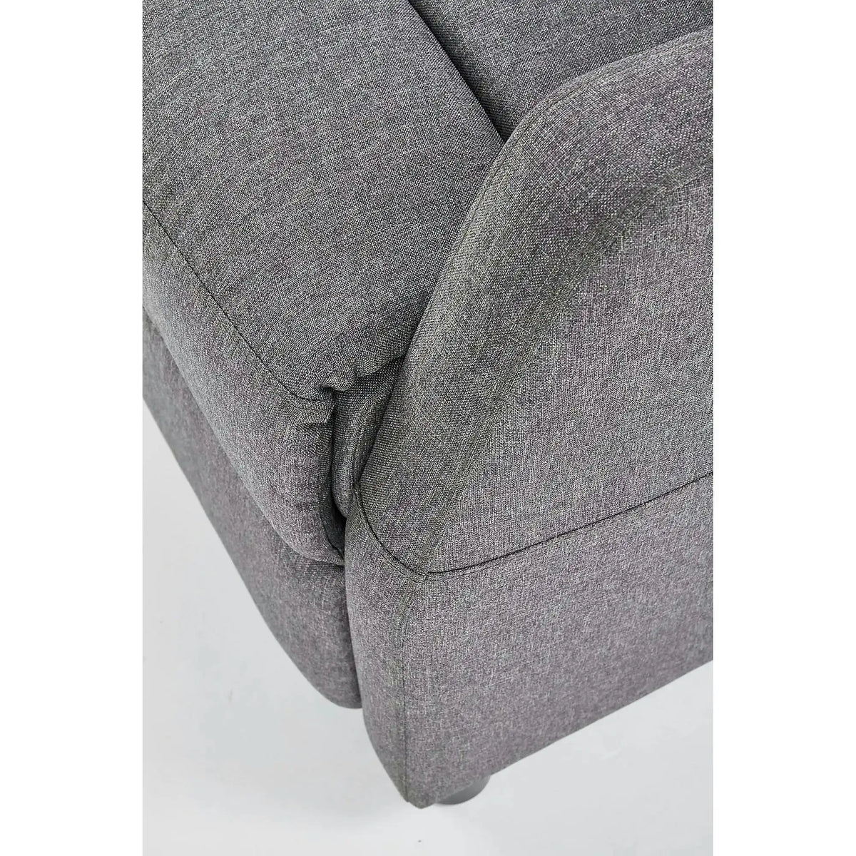 Fotoliu rabatabil FELIPE, gri inchis/negru, stofa/plastic, 64x84/135x103/76 cm