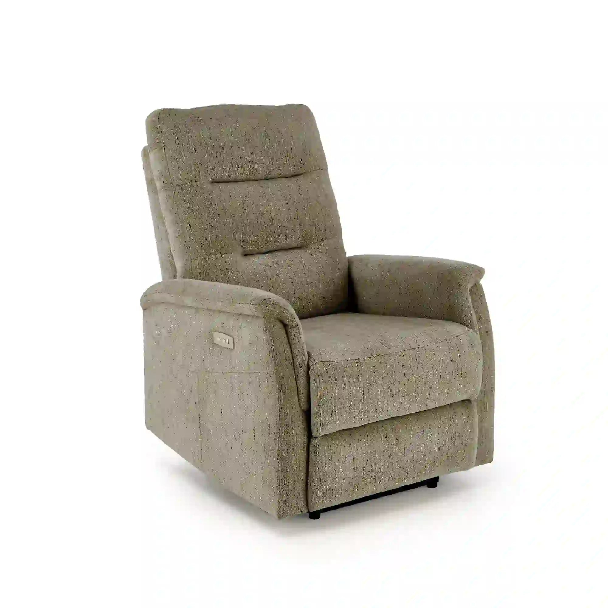 Fotoliu rabatabil JAMAL, stofa clasica verde olive - Odin 77, 80x90/160x105 cm