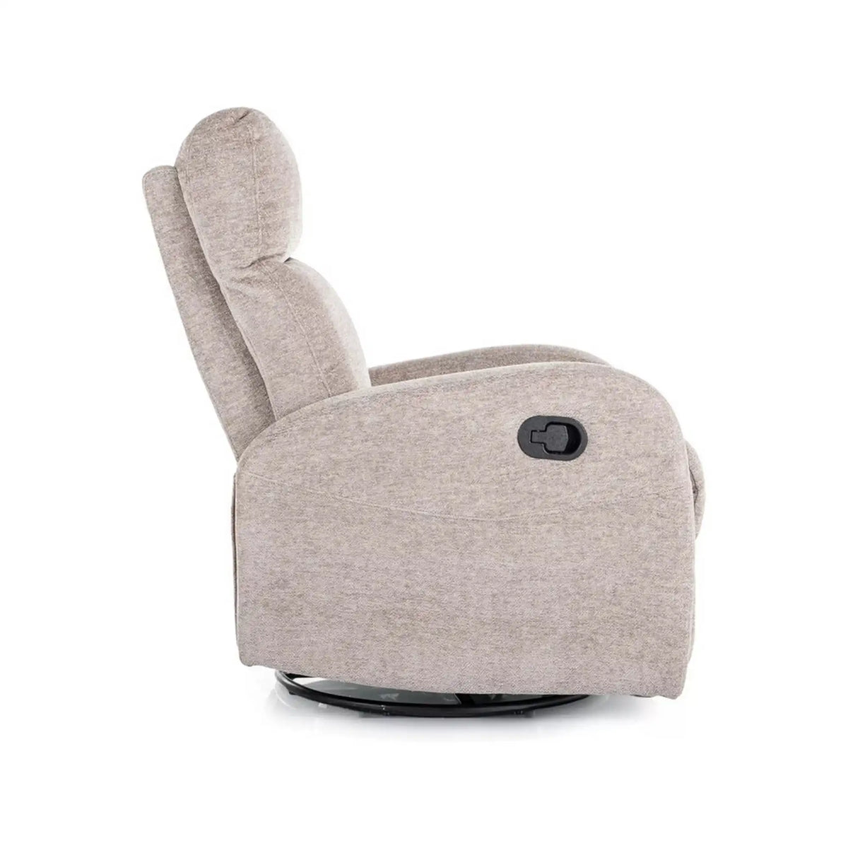 Fotoliu rabatabil OLIMP, bej inchis, stofa clasica/metal, 72x80/160x101 cm