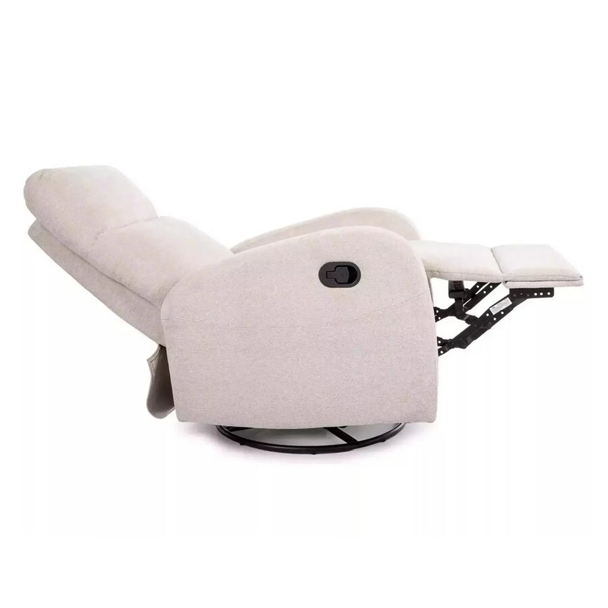 Fotoliu rabatabil OLIMP, bej, stofa clasica/metal, 72x80/160x101 cm