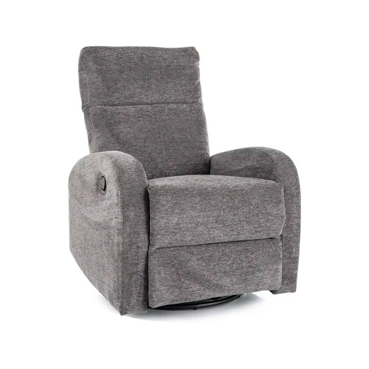 Fotoliu rabatabil OLIMP, gri, stofa clasica/metal, 72x80/160x101 cm