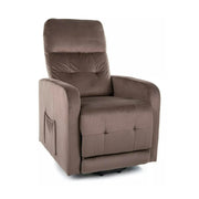 Fotoliu rabatabil OTUS II, stofa catifelata cappuccino - Bluvel 38, 66x92/144x100 cm