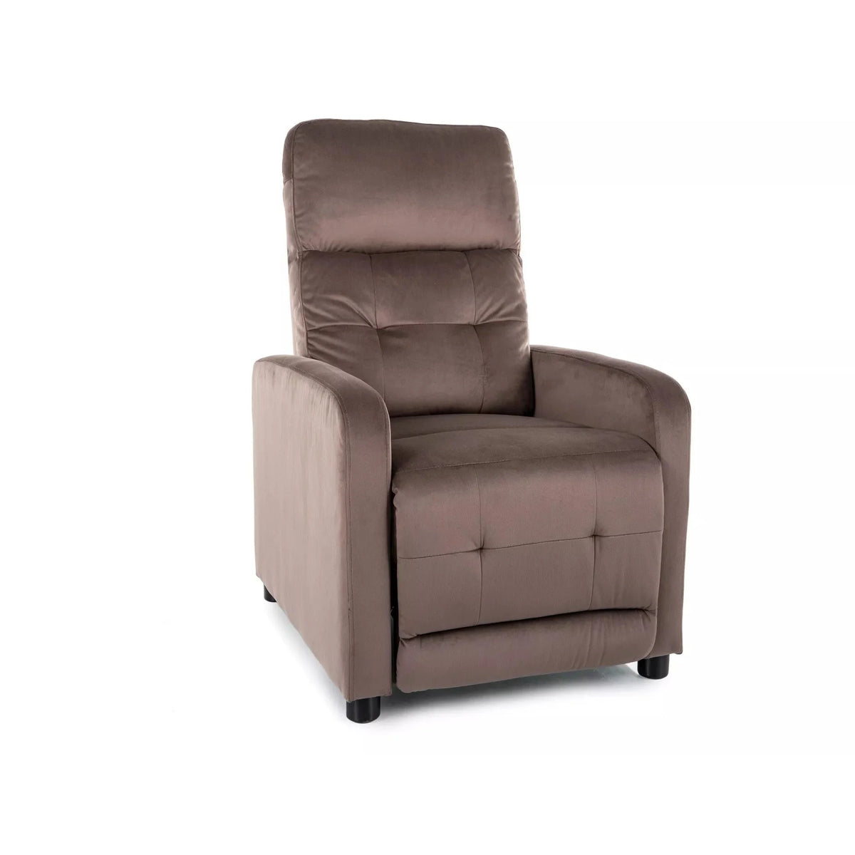 Fotoliu rabatabil OTUS, stofa catifelata cappuccino - Bluvel 38, 66x92/144x100 cm