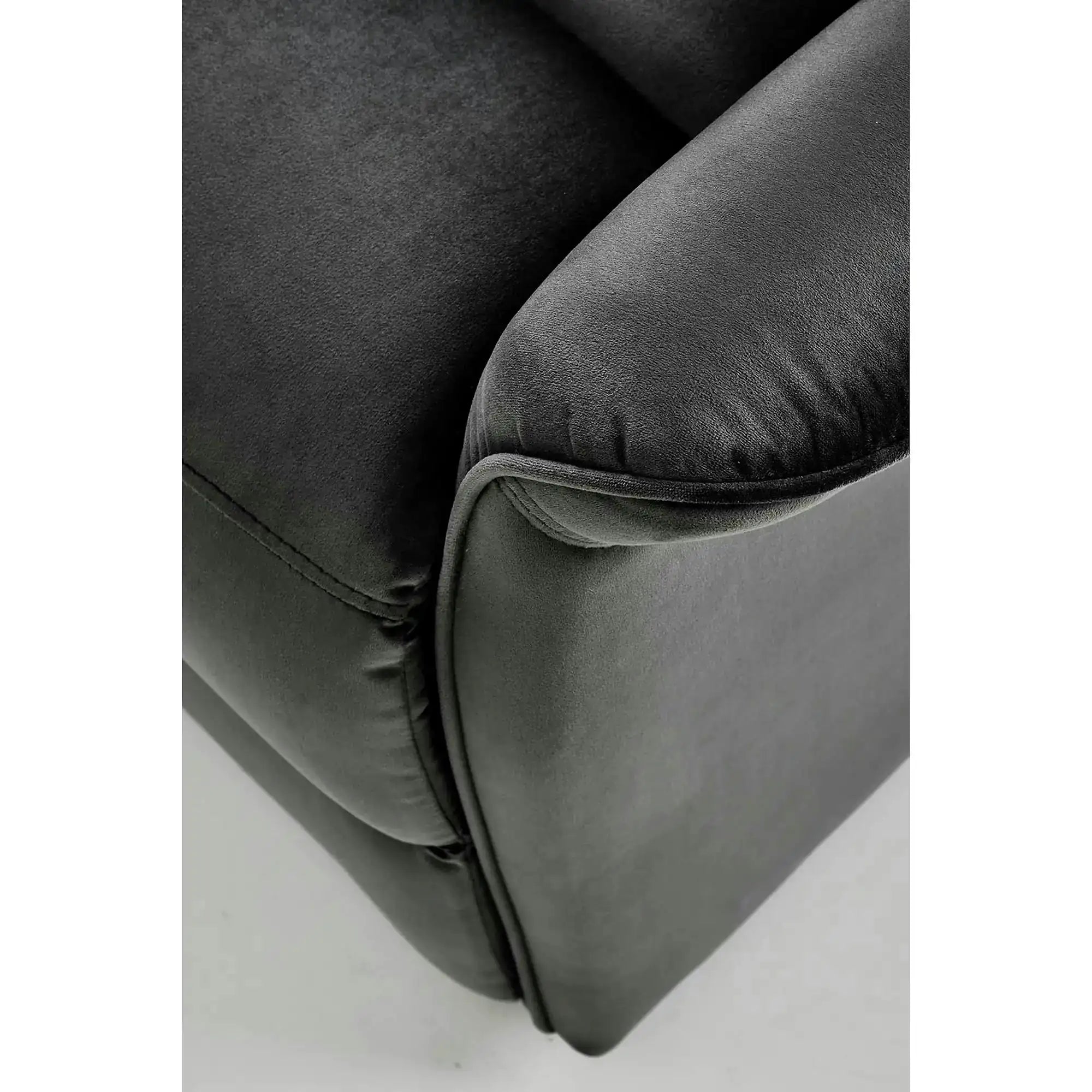 Fotoliu rabatabil SEMIR 2, stofa catifelata negru - Bluvel 19, 80x108/90x90/160 cm