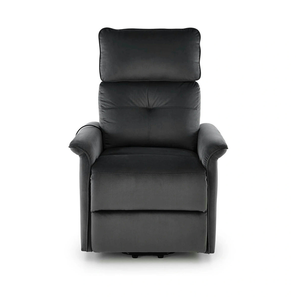 Fotoliu rabatabil SEMIR 2, stofa catifelata negru - Bluvel 19, 80x108/90x90/160 cm