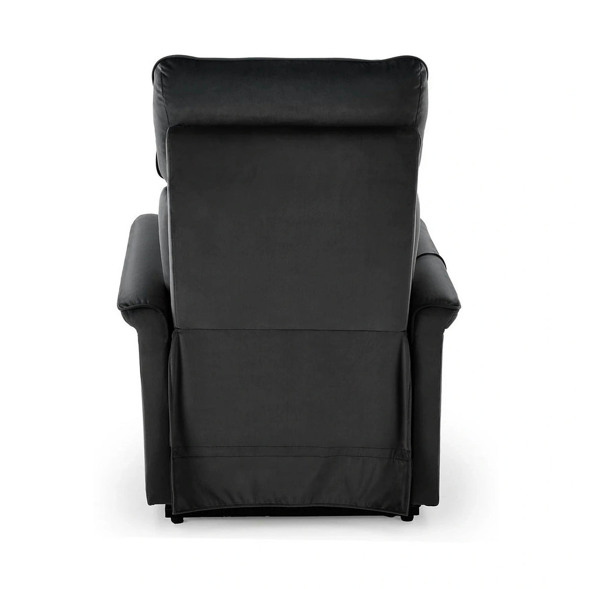 Fotoliu rabatabil SEMIR 2, stofa catifelata negru - Bluvel 19, 80x108/90x90/160 cm
