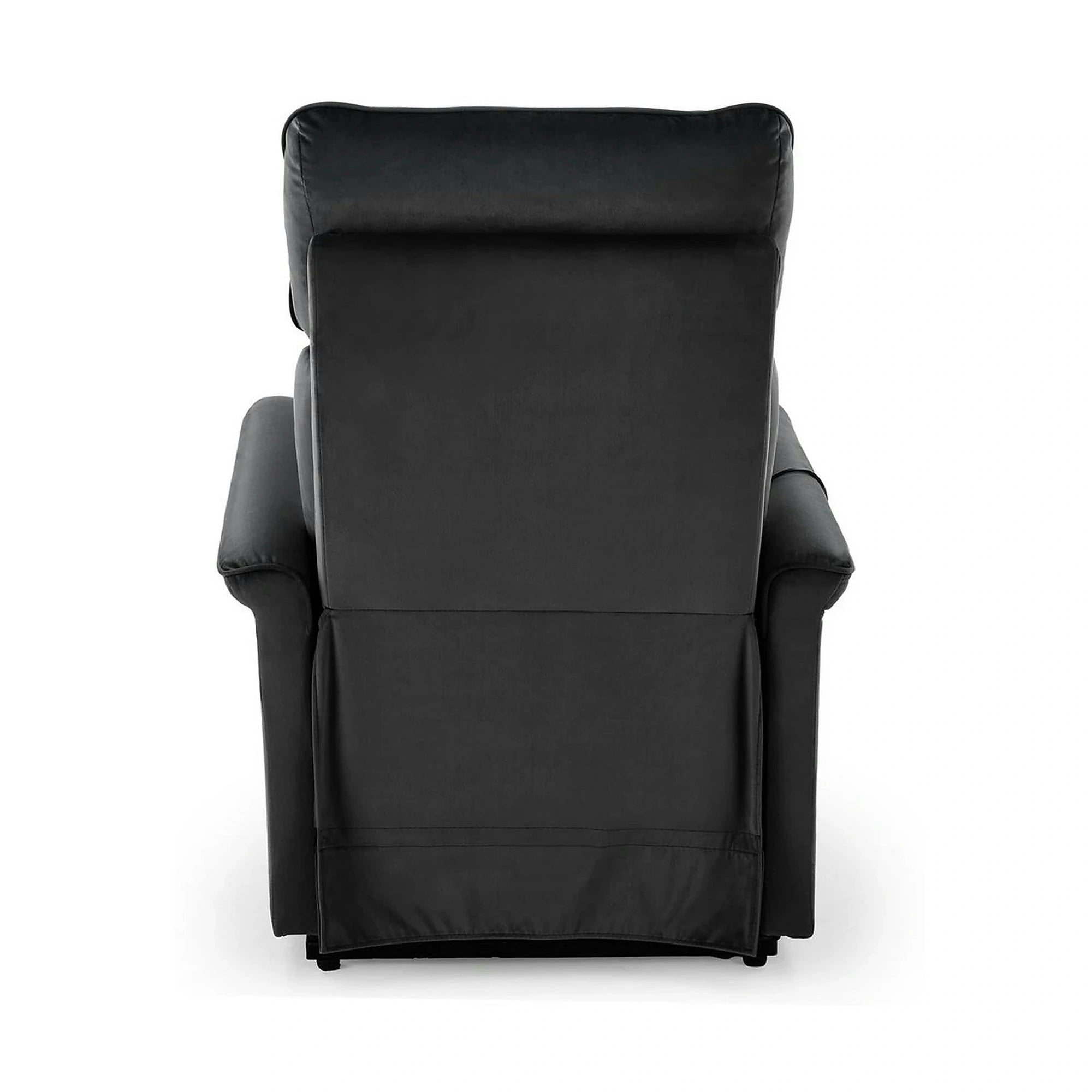 Fotoliu rabatabil SEMIR 2, stofa catifelata negru - Bluvel 19, 80x108/90x90/160 cm